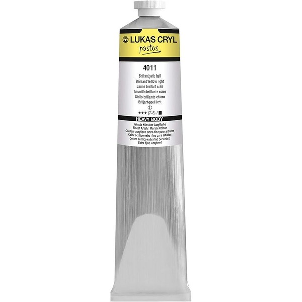LUKAS CRYL PASTOS Acrylic Paint 200ml - Brilliant Yellow Light