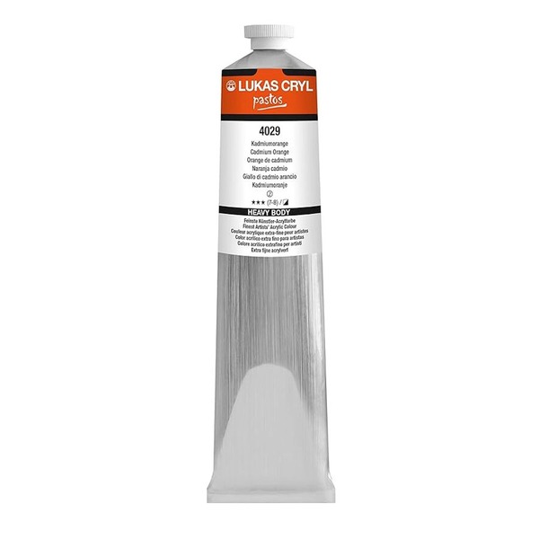 LUKAS CRYL PASTOS Acrylic Paint 200ml - Cadmium Orange