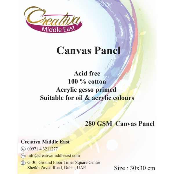 CREATIVA Canvas Board 30x30cm 280gsm 4oz 3mm