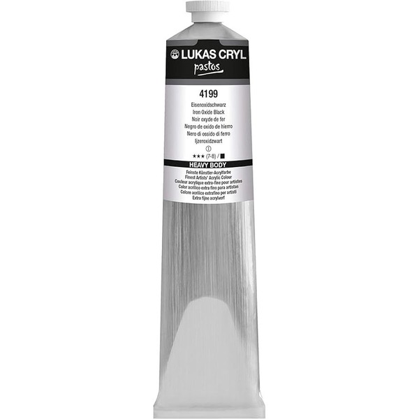 LUKAS CRYL PASTOS Acrylic Paint 200ml - Iron Oxide Black