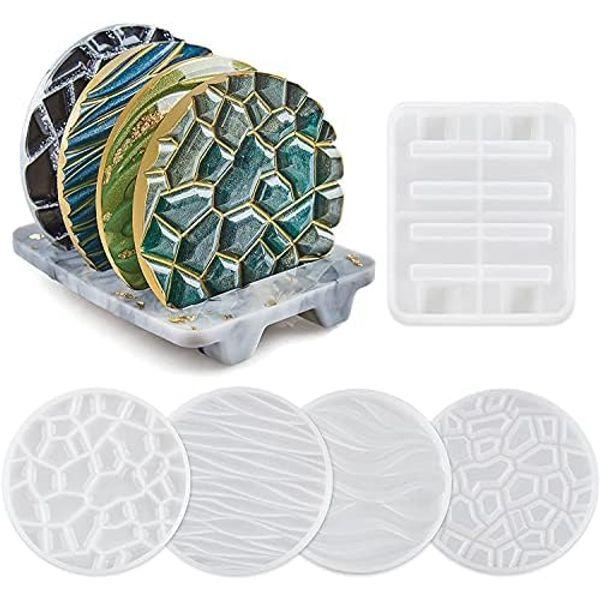 PENTART 4-Type Coaster Silicone Mold 22×22cm