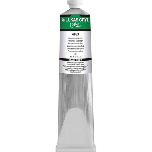 LUKAS CRYL PASTOS Acrylic Paint 200ml - Permanent Green Light