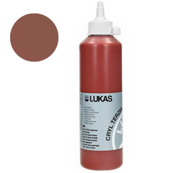 LUKAS CRYL TERZIA Acrylic Paint 500ml - Burnt Sienna