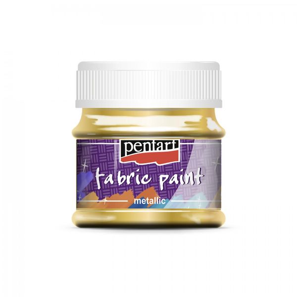Fabric Paint Metallic 50ml - Metallic Gold
