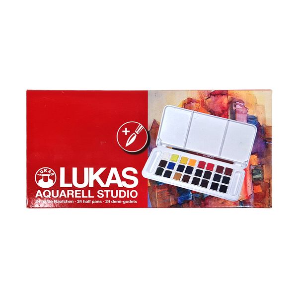 LUKAS Aquarell Studio Travel Set 24 Half Pans