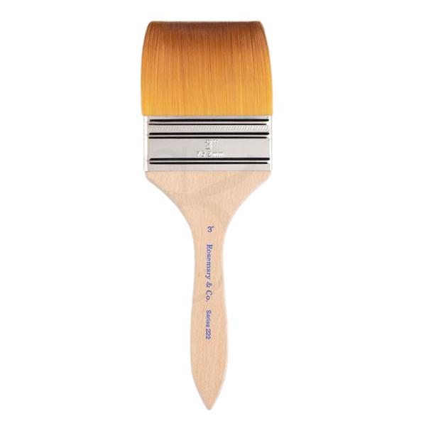 Series 222 Flat One Stroke Synthetic Brush - 3" Short Handle