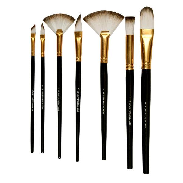 Art Asia Exotic Mix Synthetic Hair Paint Brush Set - 7 Pieces