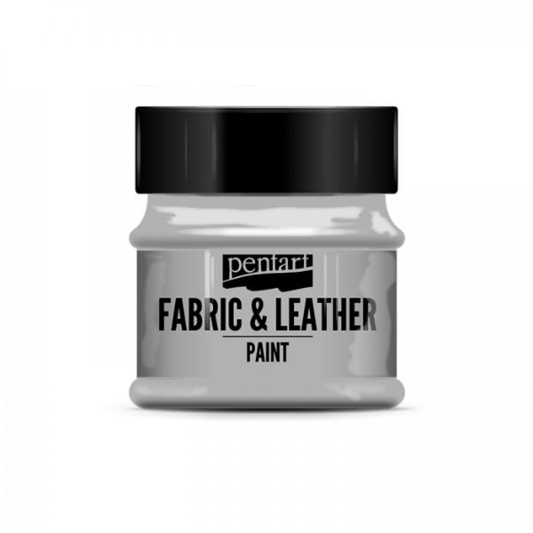 PENTART Fabric & Leather Paint Silver 50ml
