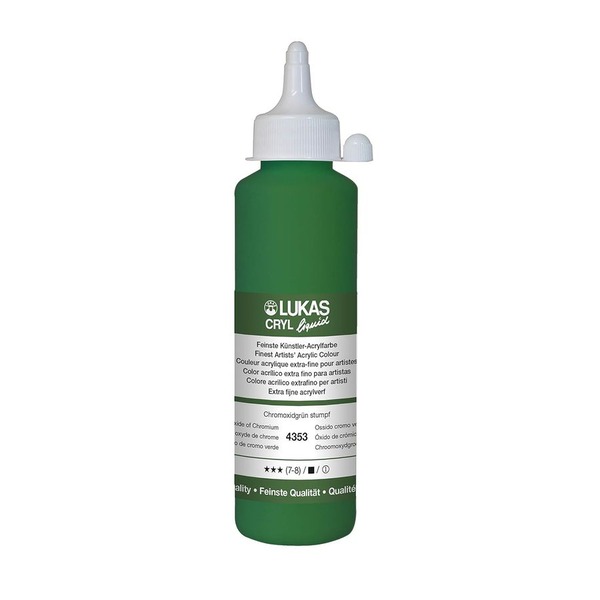 LUKAS CRYL LIQUID Acrylic Paint 250ml - Oxide of Chromium