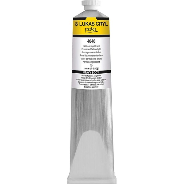 LUKAS CRYL PASTOS Acrylic Paint 200ml - Permanent Yellow Light