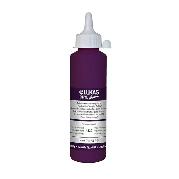 LUKAS CRYL LIQUID Acrylic Paint 250ml - Permanent Violet
