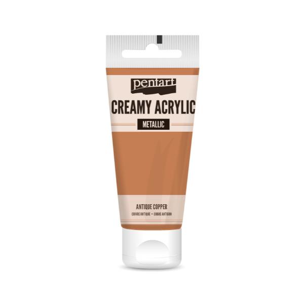 Pentart Creamy Acrylic Paint Metallic Antique Copper - 60ml
