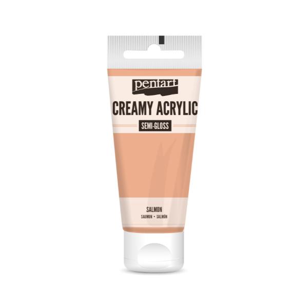 Pentart Creamy Acrylic Paint Semi-Gloss Salmon - 60ml