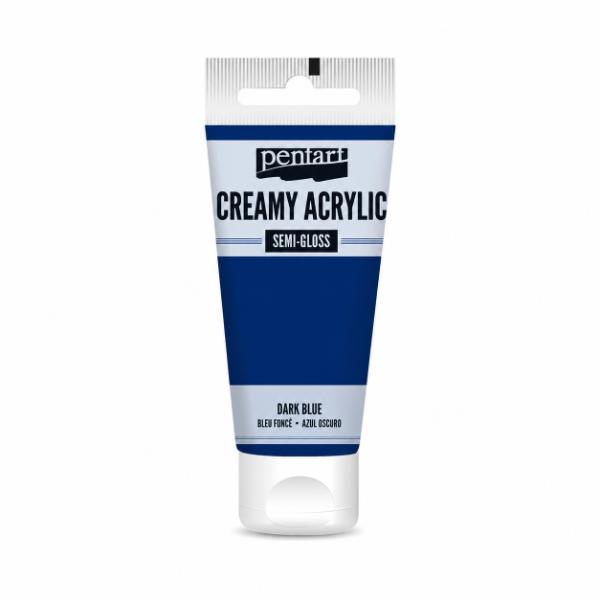 Pentart Creamy Acrylic Paint Semi-Gloss Dark Blue - 60ml