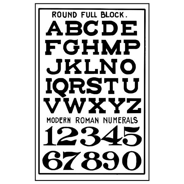 WTKCC132 HD Natural Rubber Stamp 7x11cm - Alphabet & Numbers