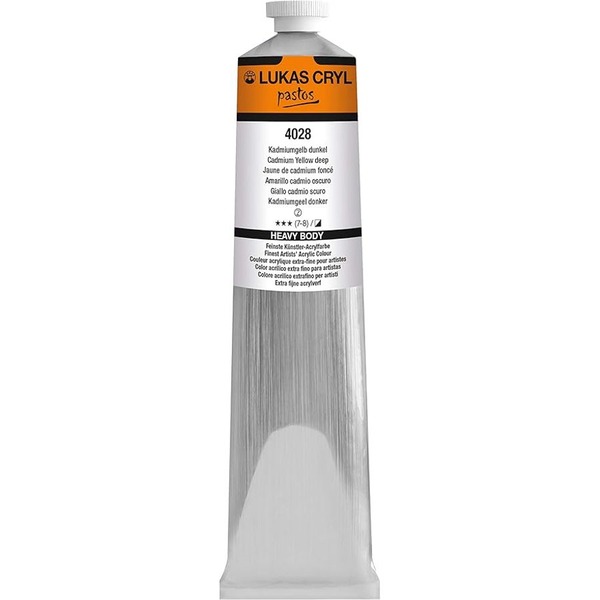 LUKAS CRYL PASTOS Acrylic Paint 200ml - Cadmium Yellow Deep