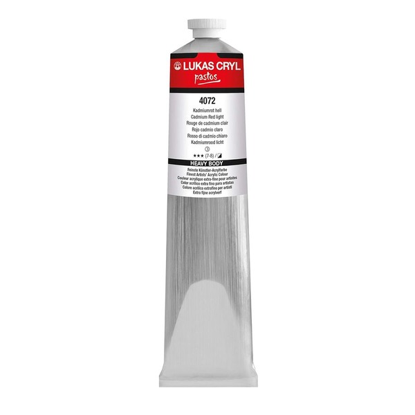 LUKAS CRYL PASTOS Acrylic Paint 200ml - Cadmium Red Light