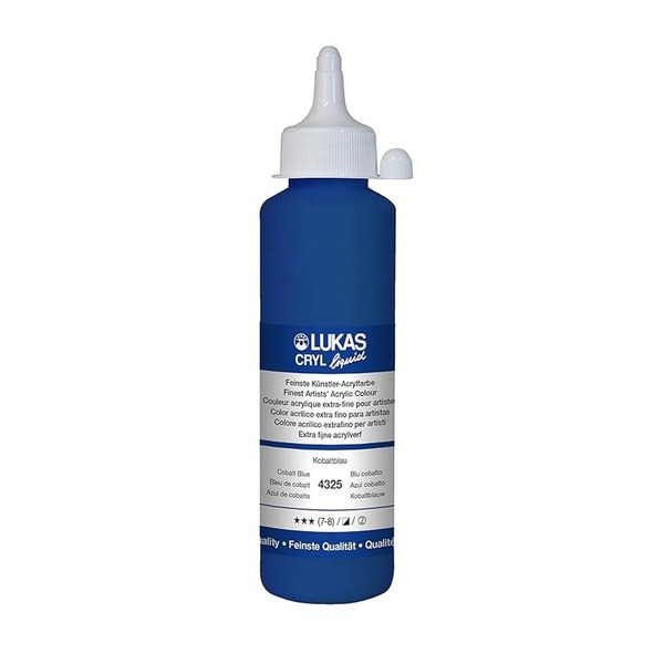 LUKAS CRYL LIQUID Acrylic Paint 250ml - Cobalt Blue