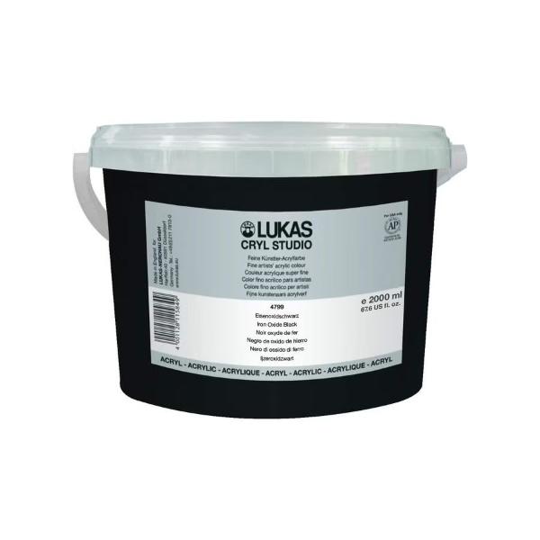LUKAS CRYL STUDIO 2 Litre Iron Oxide Black