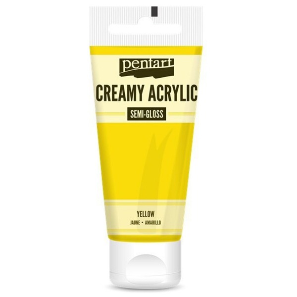 YELLOW ACRYLIC COLOUR CREAMY SEMI GLOSS 60 ML