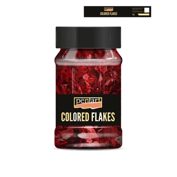 COLORED FOIL FLAKES RED 1G