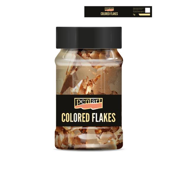 COLORED FOIL FLAKES ROSE GOLD 1G