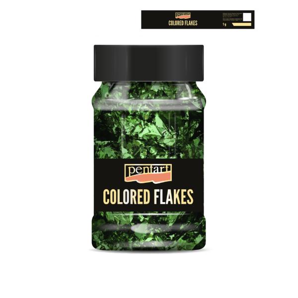 COLORED FOIL FLAKES GREEN 1G