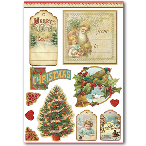 DFLB001 VICTORIAN CHRISTMAS A5 LABELS