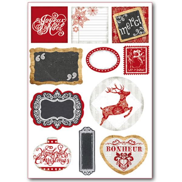 DFLB003 CHRISTMAS WINTER RED A5 LABELS