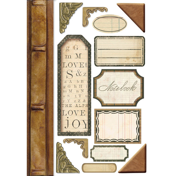 DFLB015 OLD BOOKS A5 LABELS