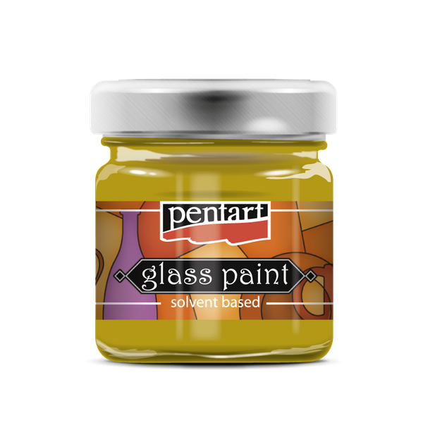 glass paint solvent based  Yellow 30 ml