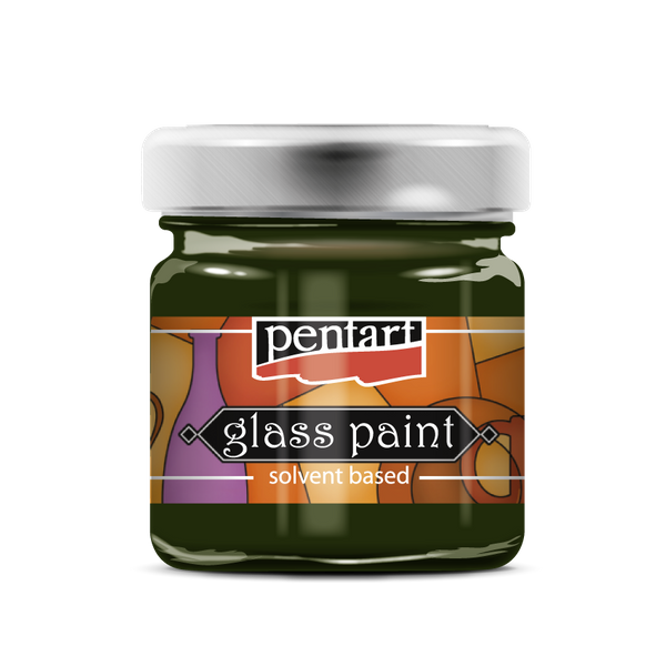 glass paint solvent based  Green 30 ml