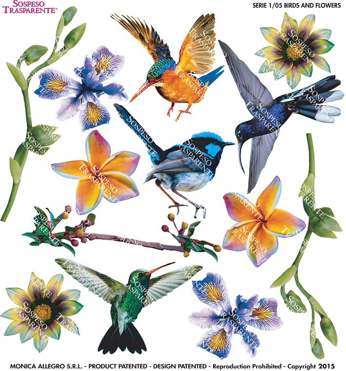 BIRDS AND FLOWERS