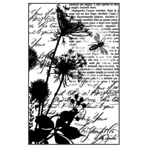 TEXTURE BEES 7X11 RUBBER STAMP