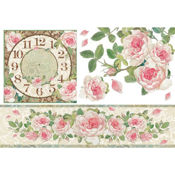 DFS312 CLOCK WITH ROSES