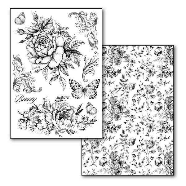 DFTR081 Roses and Butterflies