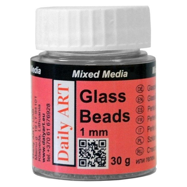Glass Beads 10 mm jar 25ml MINI PVC