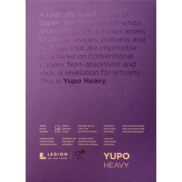 YUPO HEAVY PADS 5X7 144LB 10S