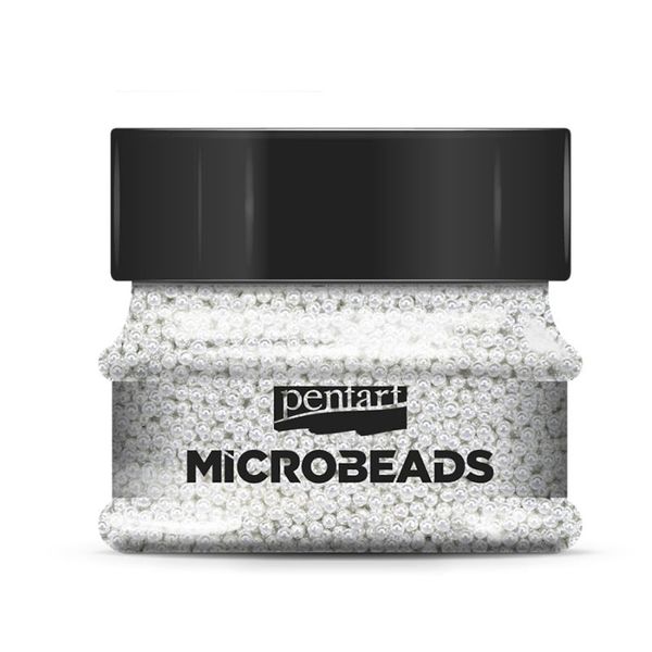 GLASS MICROBEADS PEARL WHITE 40g
