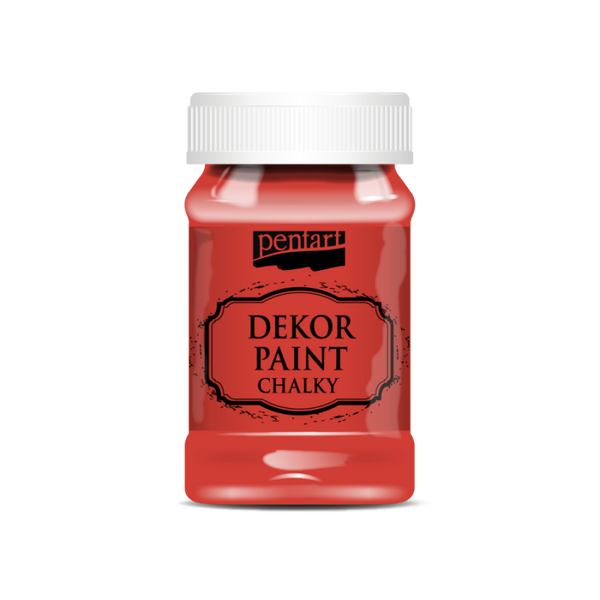 DEKOR PAINT CHALKY RED 100ML
