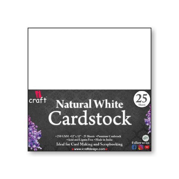 WHITE CARDSTOCK 25 SHEETS