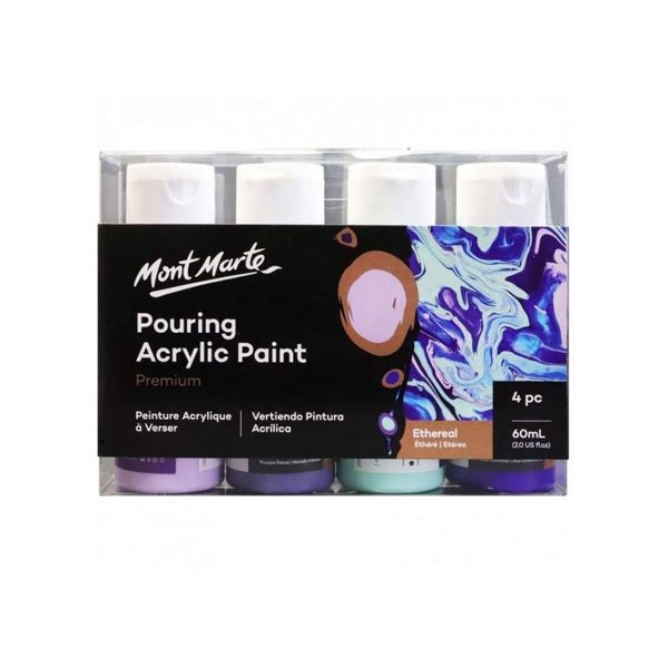 MM Pouring Acrylic 60ml 4pc  Ethereal