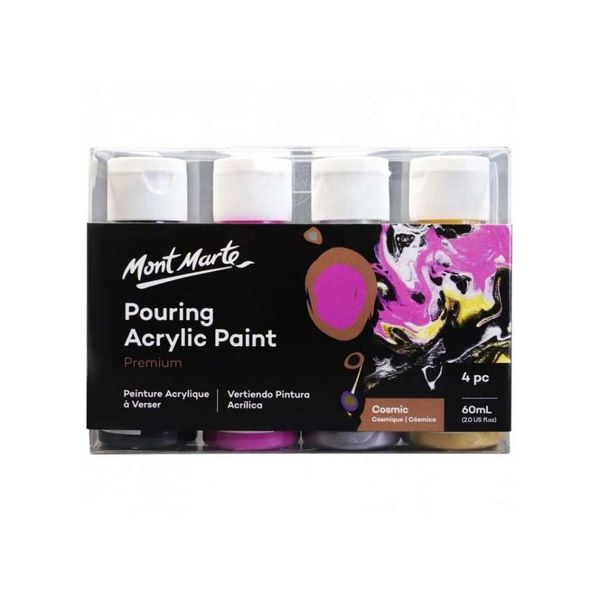 MM Pouring Acrylic 60ml 4pc  Cosmic