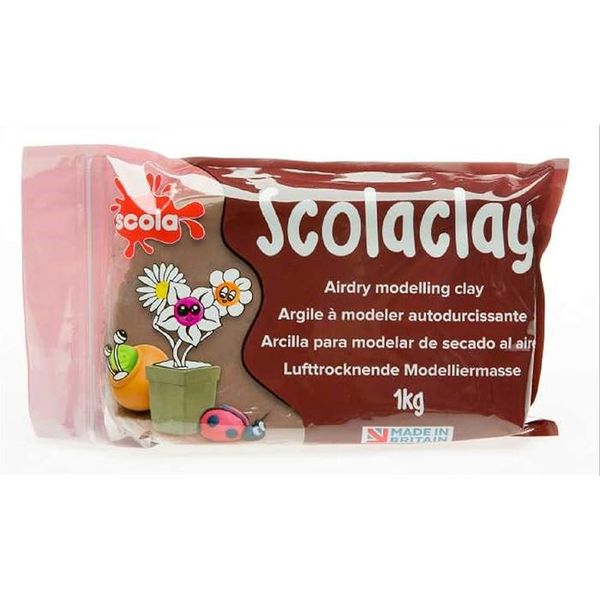 Scola Air Drying Modelling Clay - 1kg – Terracotta