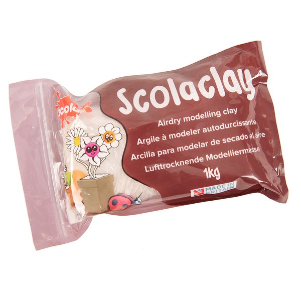 Scola Air Drying Modelling Clay - 1kg – White