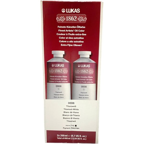 LUKAS 1862 OIL TWIN TITANIUM WHITE PACK 2X200ML