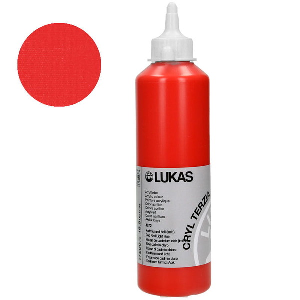 LUKAS CRYL TERZIA 500ML CADMIUM RED LIGHT (HUE)