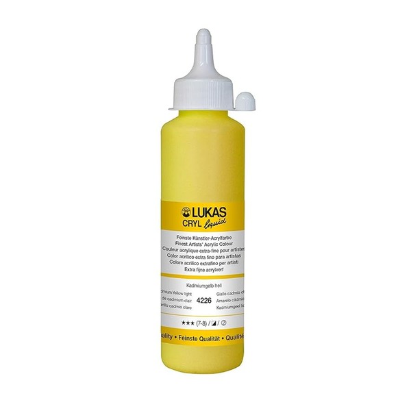 LUKAS CRYL LIQUID 250ML CADMIUM YELLOW LIGHT