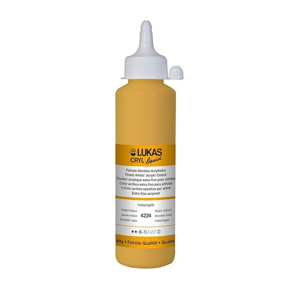 LUKAS CRYL LIQUID 250ML INDIAN YELLOW