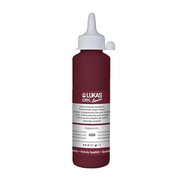 LUKAS CRYL LIQUID 250ML ALIZARIN CRIMSON (HUE)